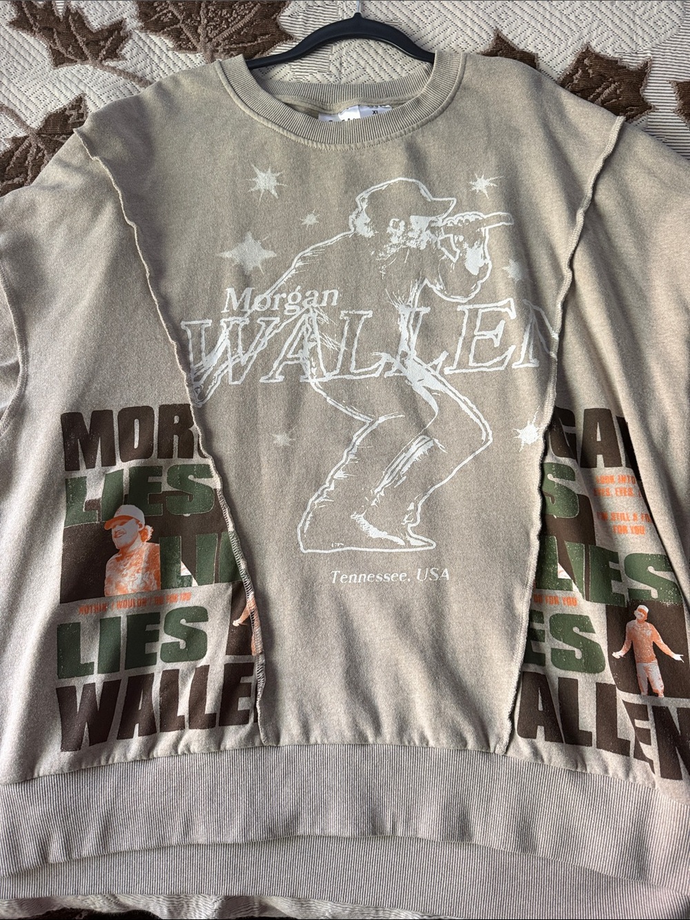 Morgan Wallen Graphic Pullover Sweatshirt - Olive